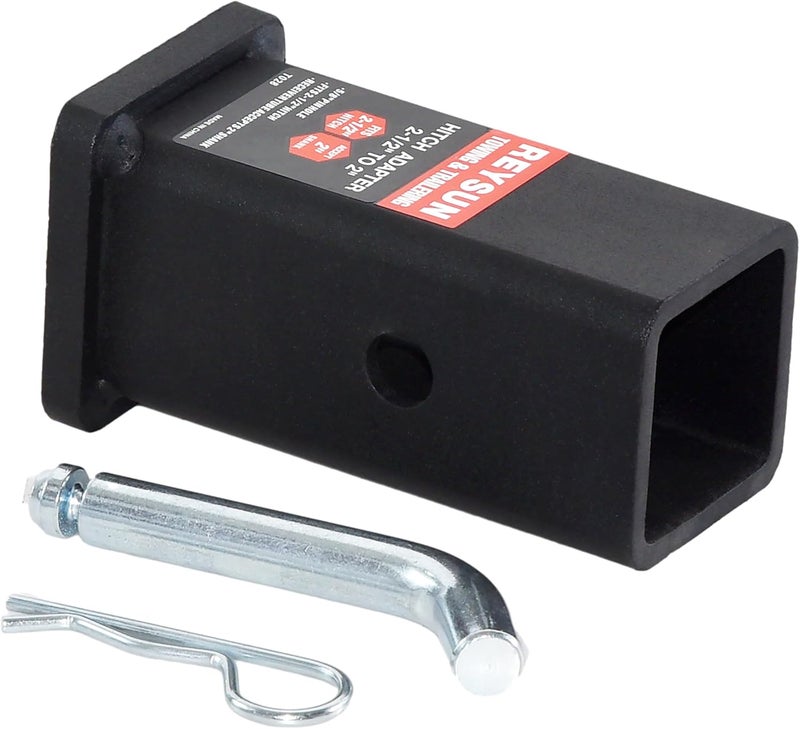 REYSUN 864028 Trailer Hitch Adapter Hitch Reducer Sleeve from 2-1/2 inch to 2 inch, with Hitch Pin and Clip - Image 4